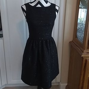 Nwt Kate Spade Tweed fit and flare dress black 0